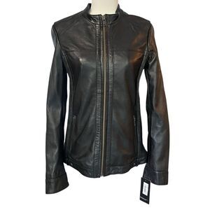 NWT Milwaukee Leather SFL2855 Black Motorcycle Jacket Ribbed Womens Small